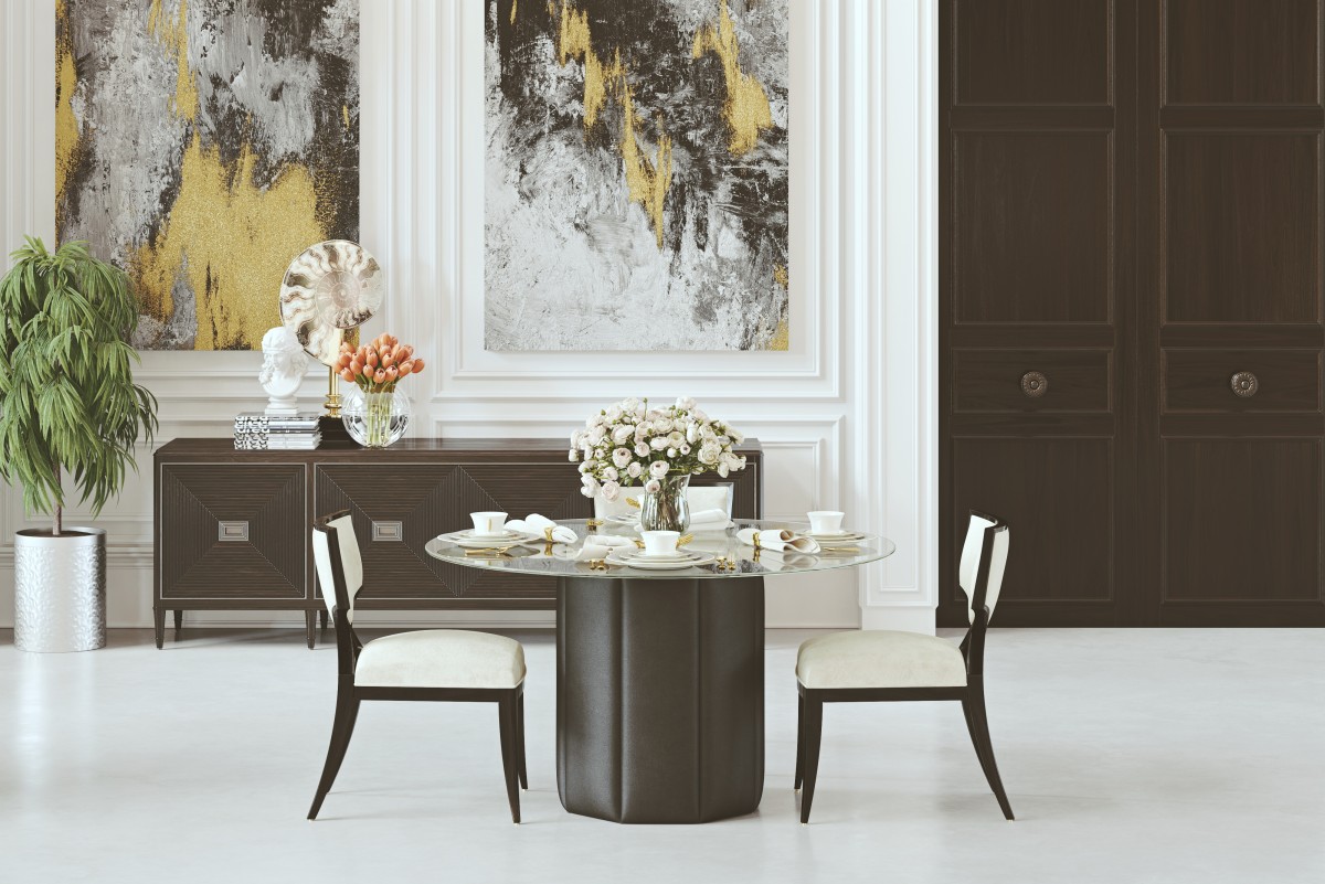 54'' DINING TABLE - BLACK