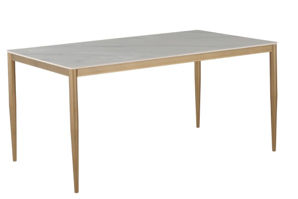 DINING TABLE - WHITE/GOLD