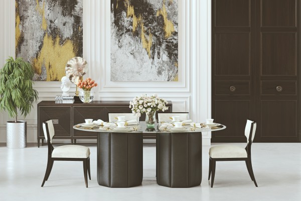 80'' DINING TABLE - BLACK