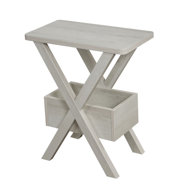 CHAIRSIDE TABLE - WHITE