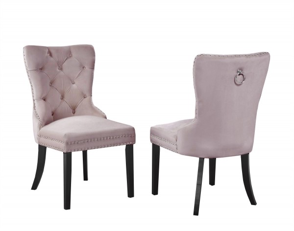 DINING CHAIR, SET OF 2 - SALMON