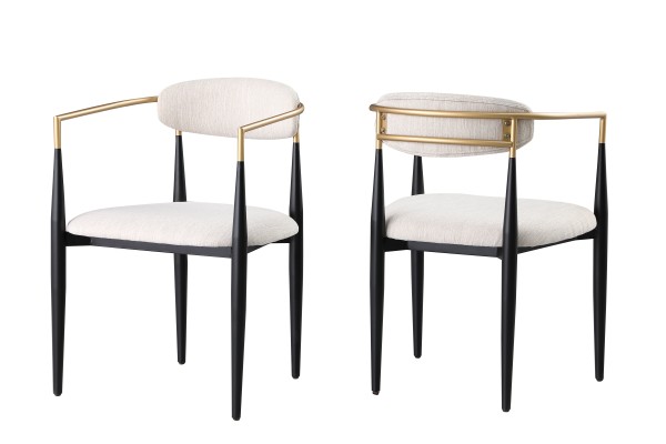 DINING CHAIR, SET OF 2, BEIGE