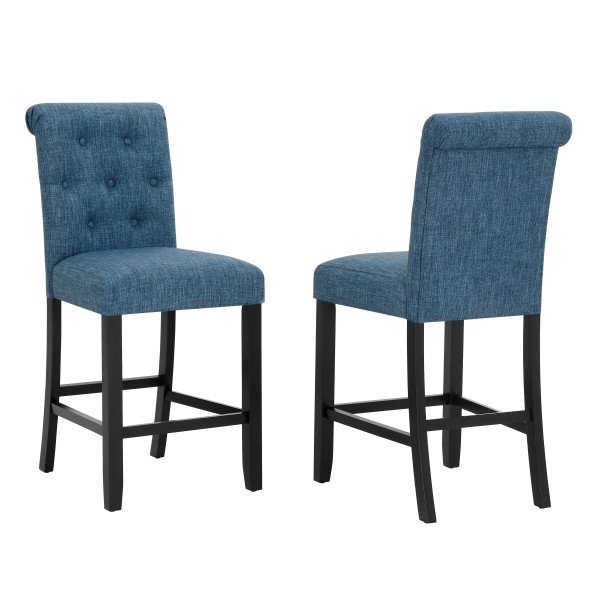 24'' COUNTER STOOL , SET OF 2, BLUE