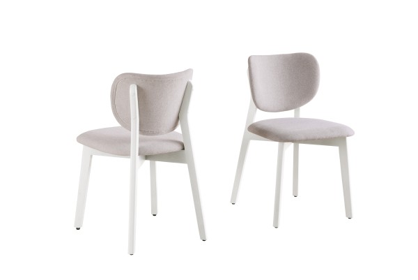 DINING CHAIR, SET OF 2 - CREAM 