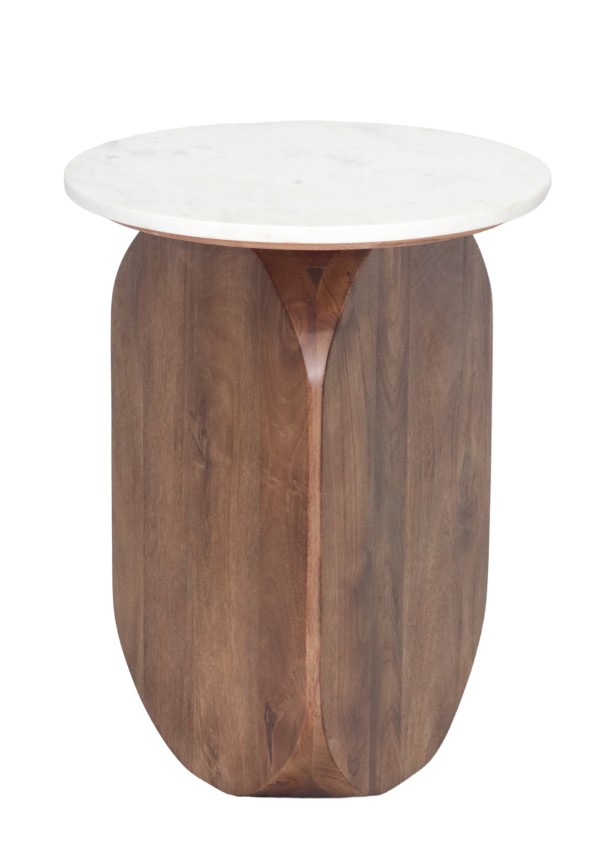 ACCENT TABLE - WALNUT/WHITE