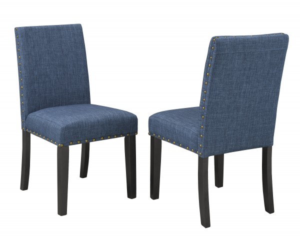 AVERY SIDE CHAIR BLUE (DINING CHAIR SET OF 2 )