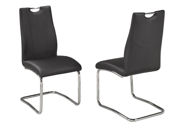 DINING CHAIR, SET OF 2 - BLACK (OPEN BOX)