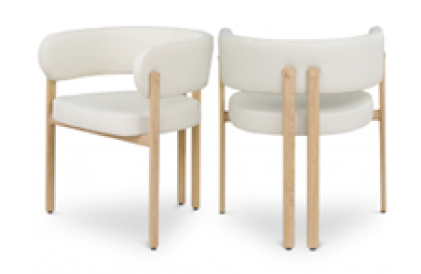 DINING CHAIR, SET OF 2 - CREAM 