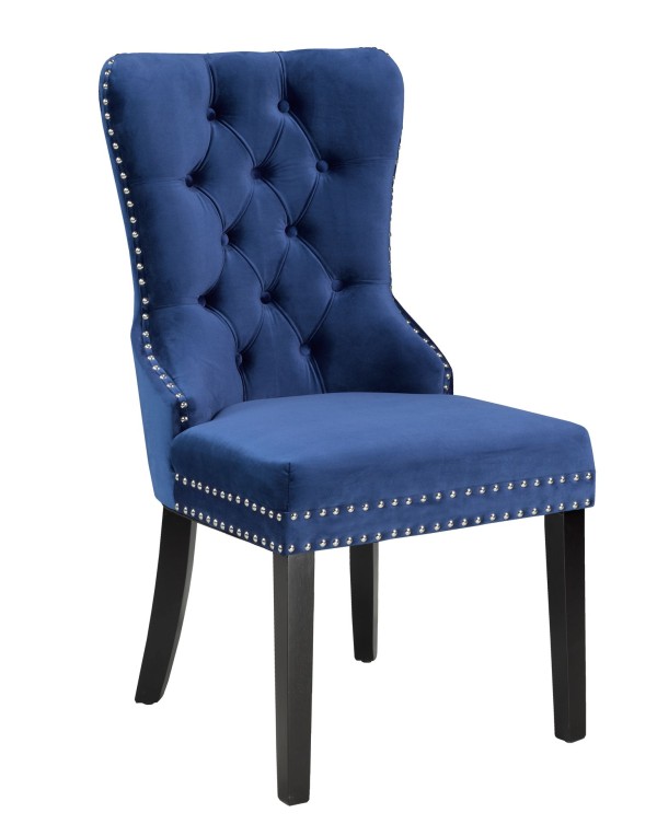 DINING CHAIR, SET OF 2 - NAVY
