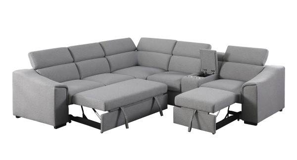 LHF SECTIONAL SOFA BED - GREY