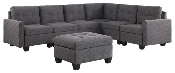 SECTIONAL W/OTTO - GREY