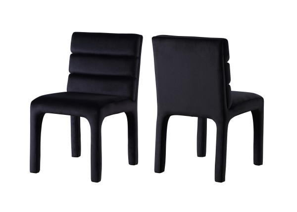 DINING CHAIR, SET OF 2 - BLACK