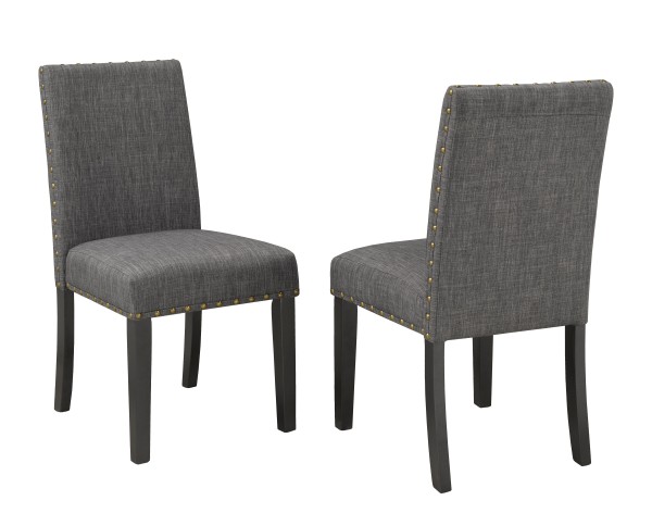 DINING CHAIRS, SET OF 2 - GREY (OPEN BOX)