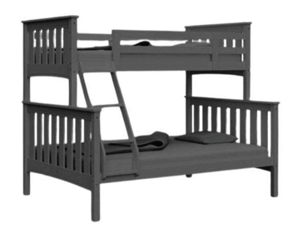 TWIN/FULL BUNK BED - GREY