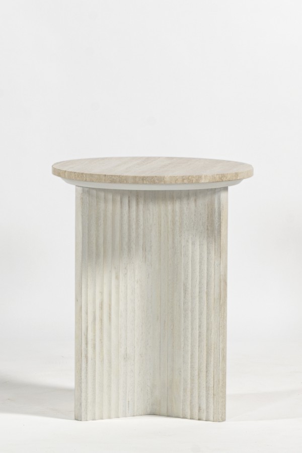 ACCENT TABLE, WHITE