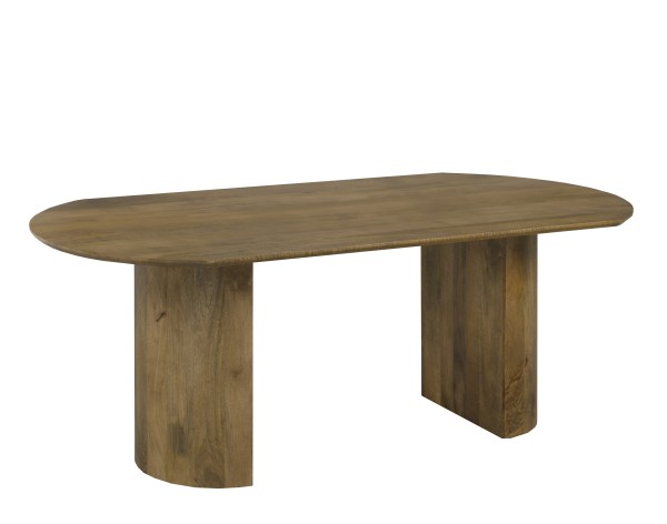 DINING TABLE, LIGHT BROWN