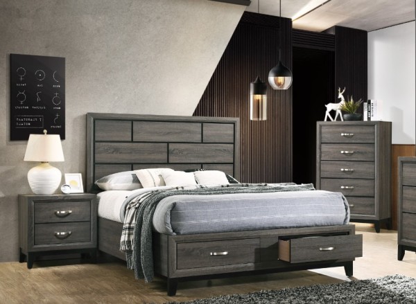 QUEEN 6-PIECE BEDROOM SET - GREY