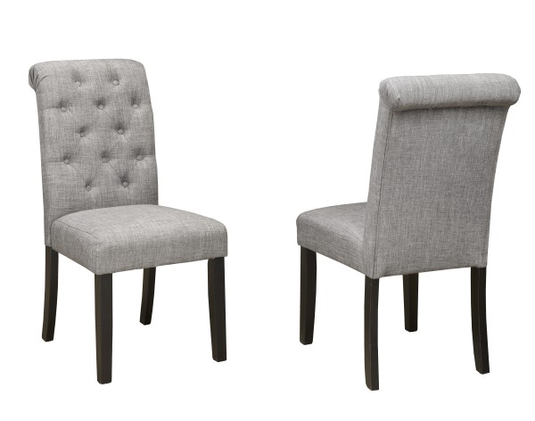 DINING CHAIR, SET OF 2 - GREY (OPEN BOX)