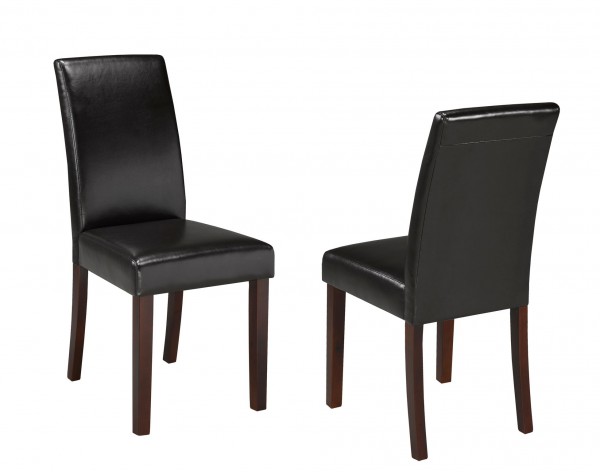 PU CHAIR BROWN (DINING CHAIR SET OF 2 )