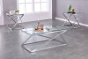 3-PEICE COFFEE TABLE SET - SILVER