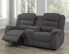 RECLINER LOVE SEAT WITH CONSOLE, GREY 