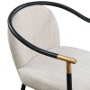 DINING CHAIR, SET OF 2 - BEIGE/BLACK