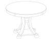 DINING TABLE - NATURAL OAK/ANTIQUE WHITE