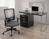 Office Desk & Chair Set, Black/Charcoal