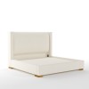 KING PLATFORM BED - BEIGE