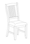 DINING CHAIR, SET OF 2, CHAMPAGNE