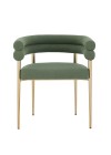 DINING CHAIR, SET OF 2, GREEN/GOLD