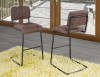 COUNTER STOOL SET OF 2, BROWN