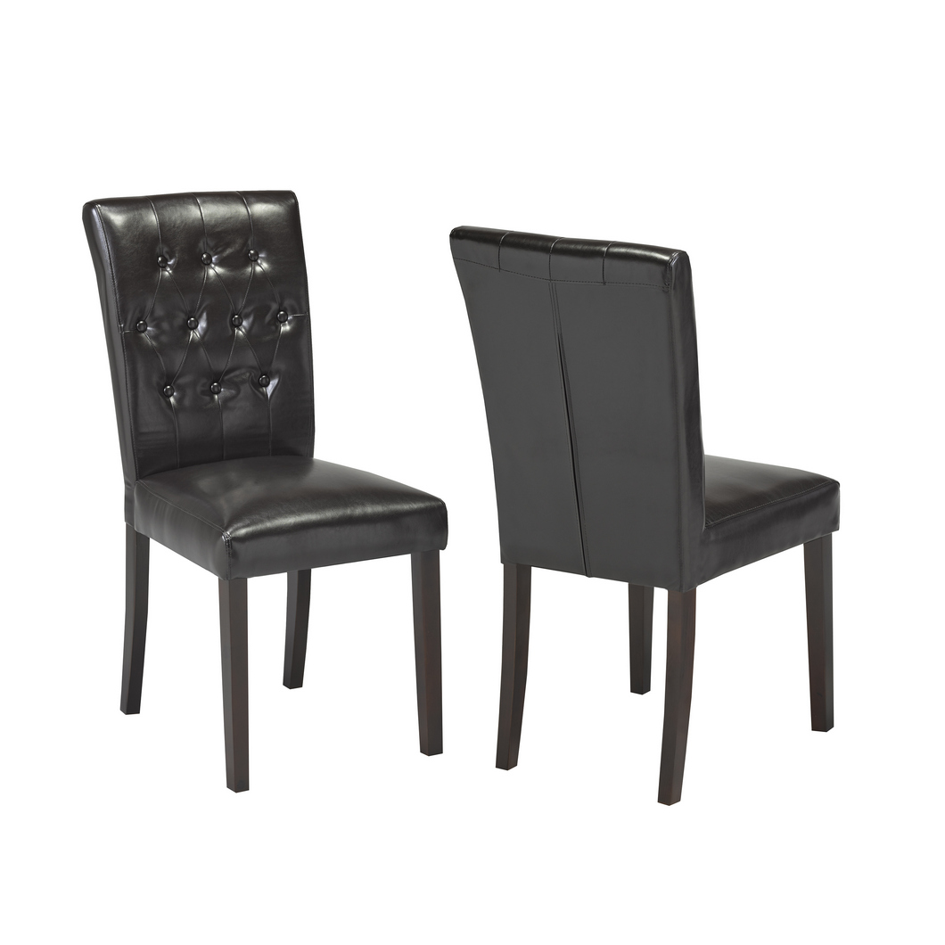 DINING CHAIR, SET OF 2 - BROWN